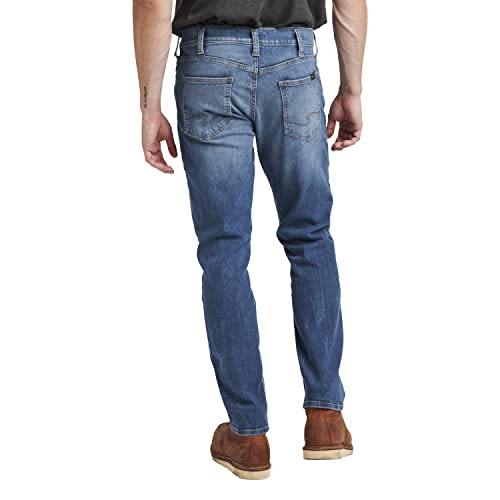 Authentic By Silver Jeans Mens The Athletic Fit Tapered Leg Jeans, Medium Wash, 34W X 32L Us #TOP2