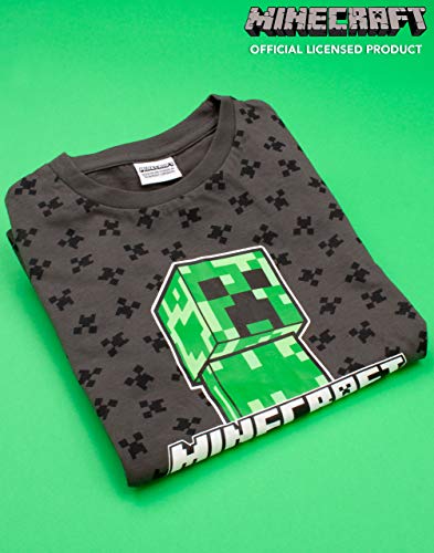 Minecraft T Shirt Boys Kids Creeper Short Sleeve Black Top Merchandise2