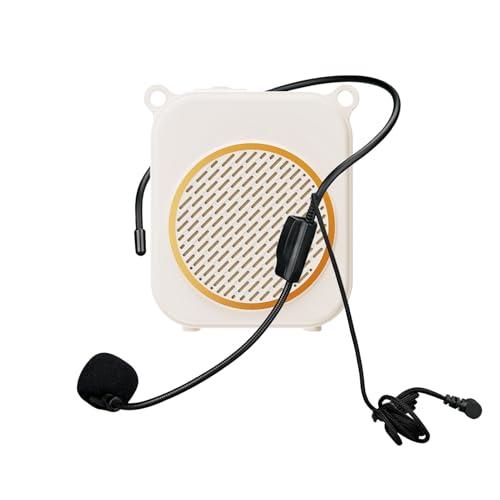 FAUOSWUK Amplificadores de Voz PA de Megáfono Profesional con Micrófono para Auriculares para Altavoz Guía Turístico de Profesores, Sonido Potente de 10 W, Amplificadores Portátiles para Eventos Al