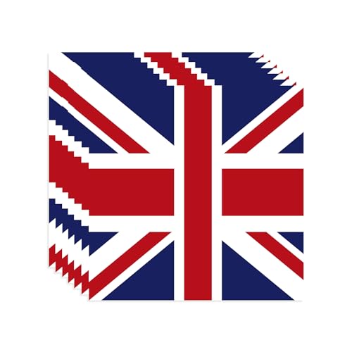 20Pcs Union Jack Napkins Serviettes VJ Day 80th Anniversary Decorations Napkins British Tissue United Kingdom Napkin Great Britain UK Flag Paper Napkin for Union Jack Royal Party Supplies