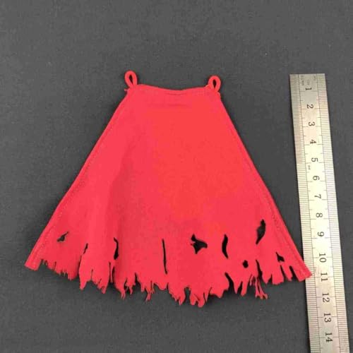 Meetoget 1/12 Scale Figure Doll Mantle Cape Clothes for 6 inch Action Figure PU003,Red