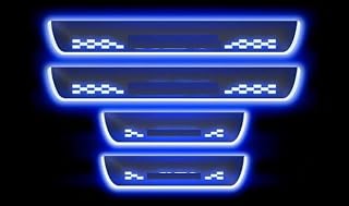 Ariba Door Led Sill Plate Foot Step Led Scuff Plate for Victoris All Model Black Edition with Blue Light Checkered Pattern... Price In India