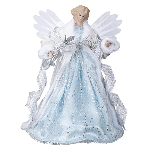 Weihnachtsbaumspitze Engel Mit Lichterkette - 25,4cm Weiße Baumspitze