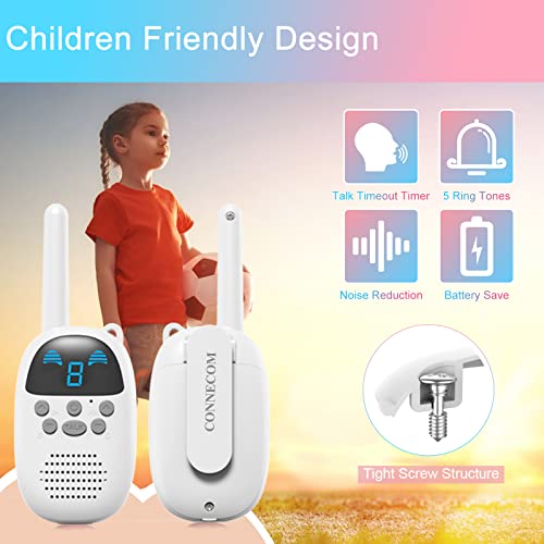 Kids Toys For 3-12 Year Old Boys Girls Connecom Frs Walkie Talkies For Kids Best Gifts For Boys And Girls Radios For Children Two Way Radio Pair For Outside Adventure, Hiking, Camping White 2Pack #TOP1