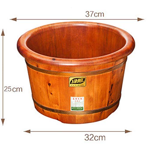 Baño de pies de madera de cedro para masaje y pedicura miniatura 2
