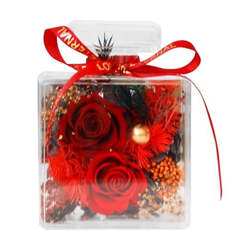Bouteille de parfum décoration de table avec fleur acrylique