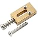 Musiclily Ultra 10.5mm Modern Brass Guitar Roller Bridge Saddles for Strat Tele ST/TL Style Electric Guitar, Original Color (Set of 6)
