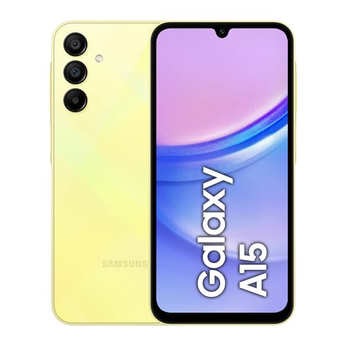 Samsung Galaxy A15 Factory Unlocked Android Smartphone , 128GB, Fast Charging, Yellow, 3 Year Manufacturer Extended Warranty (UK Version)