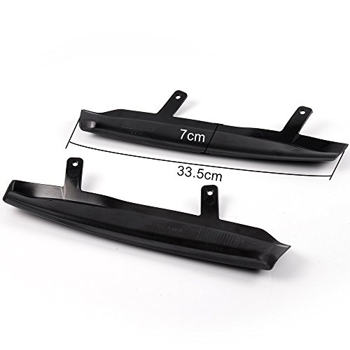 G-Plus Mean Look Upper Headlight Cover Eyelids Replacement For 1999-2005 Vw Compatible With Jetta Mk4 1 Pair Black #TOP1