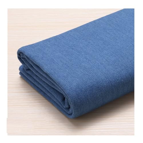 Tissu denim délavé en coton épais bleu de 10 mètres pour création de vestes et jeans DIY