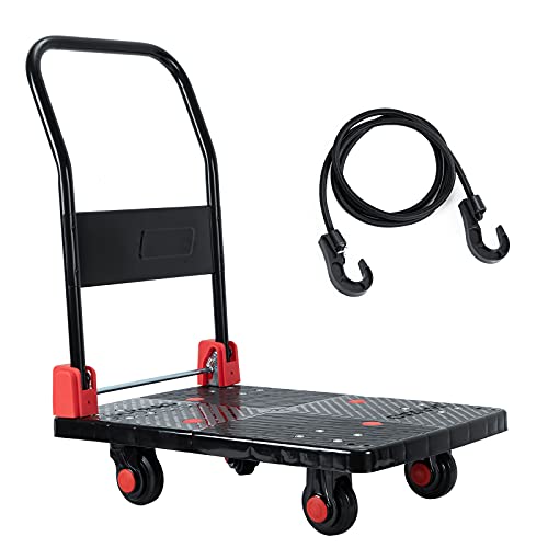 MEICHEPRO 業務用静音台車 手押し台車 平台車 折りたたみ キャリーカート 運搬カート 家庭用 (250KG)