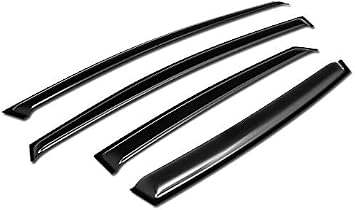 Velocity Racing Sun/Rain Guard Smoke Deflector Window Visors Compatible with 12-17 Focus 4D/4Dr