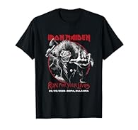 Official Iron Maiden Merchandise Iron Maiden T-Shirts for Men, Women, Boys and Girls; Iron Maiden Band T-Shirt; Iron Maiden Shirt; Iron Maiden Shirt for Adults Lightweight, Classic fit, Double-needle sleeve and bottom hem