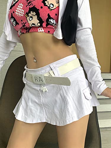Saia jeans gótica Harajuku Y2k feminina gótica escura streetwear mini saia gótica punk grunge sexy e