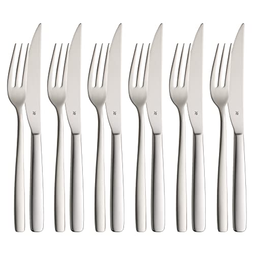 WMF Prego Juego 6 Cubiertos para Carne, Acero Inoxidable Mate