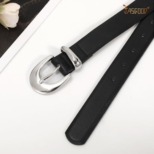 JASGOOD Women Leather Belt Fashion Women Belt Ladies Casual PU Leather Belt for Jeans Pants Dress4