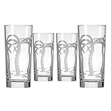 Rolf Glass 203010S/4 Palm Tree Cooler Glass, Clear