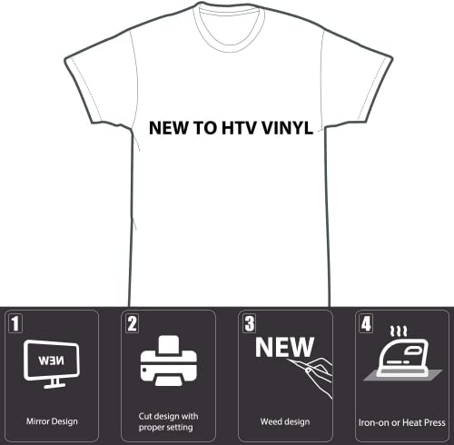 Miniatura 5 de Rollo Vinilo Textil Termoadhesivo 30.5x300cm Vinilo Textil Permanente Para Plotter De Corte Cricut Maker, Silhouette Cameo, Htv Para Ropa, Gorras, Pantalones, Otros Tejidos, Negro