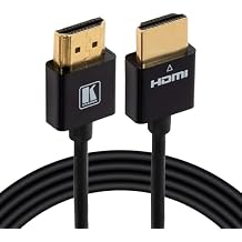 Kramer Ultra-Slim Flexible HDMI Cable High-Speed with Ethernet, 4K@60Hz, Black, 6 ft C-HM/HM/PICO/BK-6