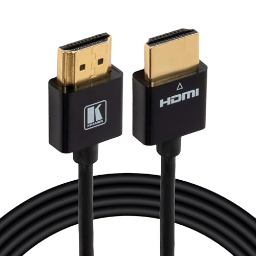 Kramer Câble HDMI Flexible Haute Vitesse avec Ethernet Ultra-Plat Noir