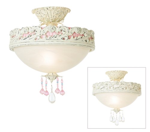 Pretty In Pink 13 1/2" Wide Custom Look Ceiling Light