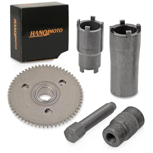 HANQI 4-piece starter clutch kit flywheel puller and nut+clutch lock