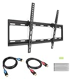 Cable Matters Tilt TV Wall Mount for 37-70 inch LCD/LED with Twin-Pack 6 Feet High Speed HDMI Cable