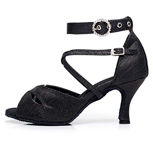 Chaussures de danse latine femme HROYL avec talon stable pour valse et salon QJW6214