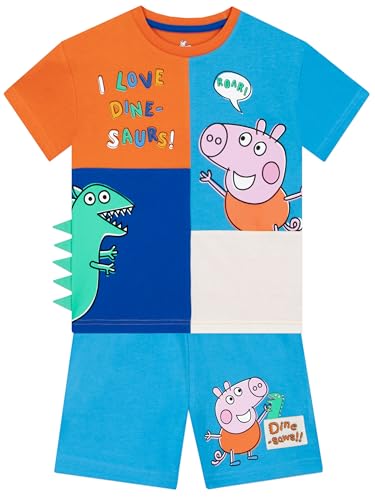 Image of Peppa Pig T-Shirt And Shorts Outfit | Boys' Shorts And Summer Top Set | George Boys T Shirt Set | Blue 5-6 Years