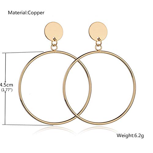 Jczr.Y Gold Circle Earrings Geometric Double Circle Round Stud Earrings Women'S Lucky Number 8 Shape Hollow Big Hoop Earrings thumb #6