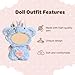 Asix Toy Knitted Clothes Set for 10cm Blind Box Figures,Crochet Outfit Clothes Compatible with Pin for Love Mini Doll,Blind Box Figures Outfits Accessories,Doll Clothes Accessories Only (Pig)