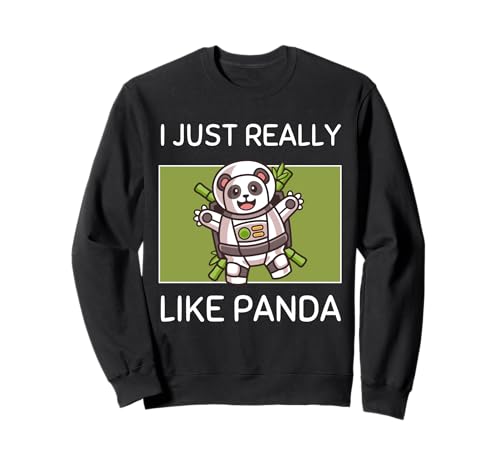 Lindo Panda Kawaii me Gusta Mucho el Astronauta Sudadera