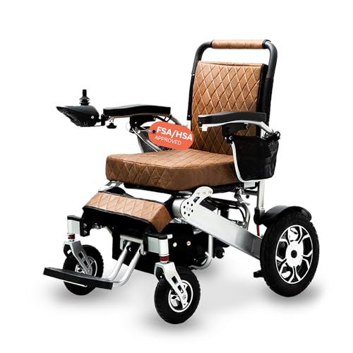 Alton Mobility - Wolf Remote Brown Leather, Easy Folding Portable