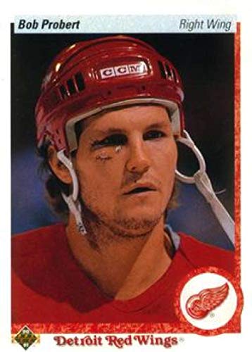 1990-91 Upper Deck English High Series 2 Hockey #448 Bob Probert Detroit Red Wings Official NHL Trading Card