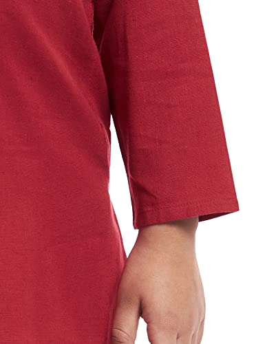 Image of Amazon Brand - Jam & Honey Regular Boys Kurta Sets (AW21KPJF01 Maroon 11-12 Years)