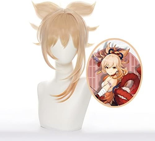 Parrucca Cosplay Kamisato Ayaka Genshin Impact - Bianca - Con Cappuccio Incluso - Fibra Termoresistente - Foto 8