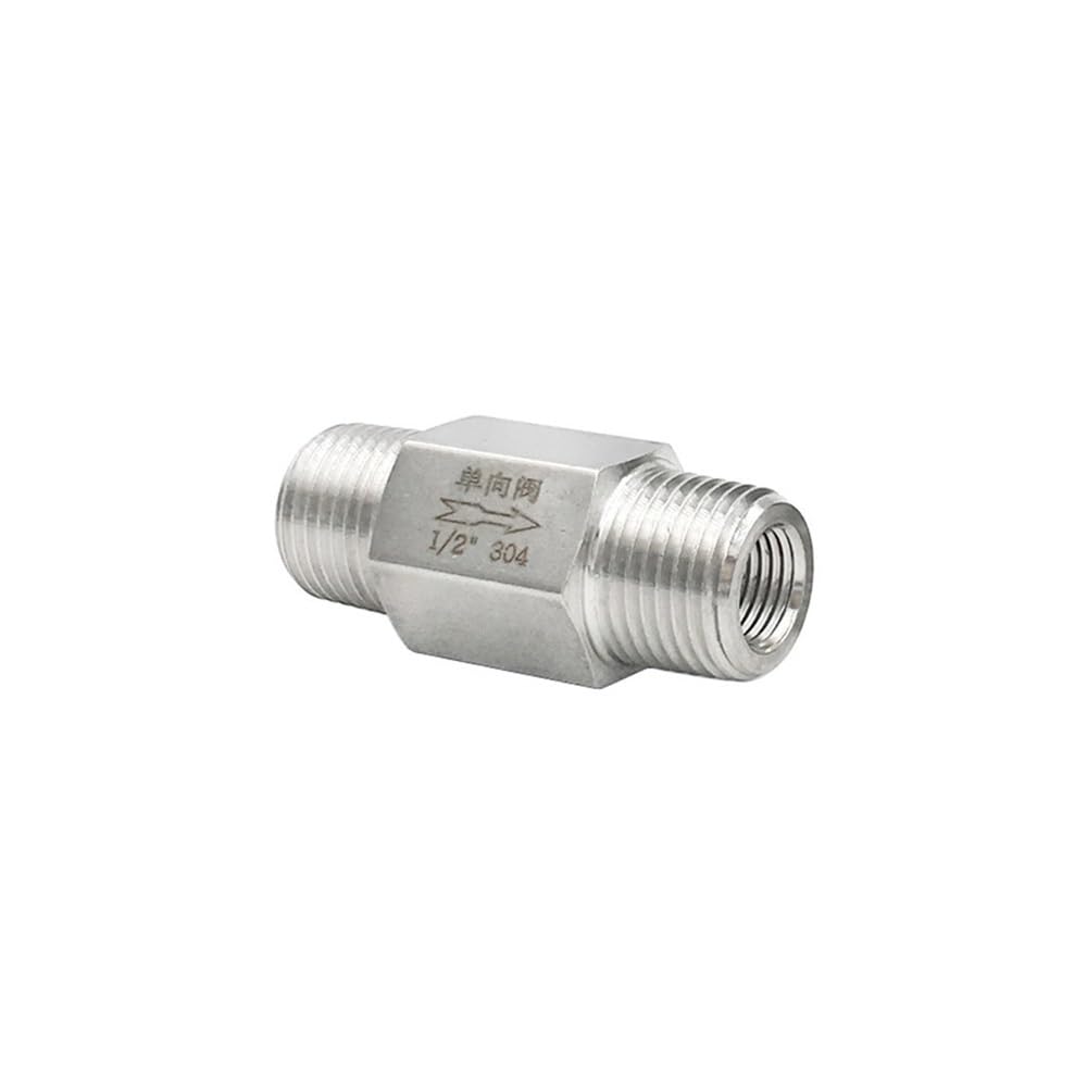 Male thread 1/8" 1/4" 3/8" 1/2" 3/4" 304 stainless steel double outer wire check valve hexagonal grinding check valve liquid gas NWPNLXEA(1/2")