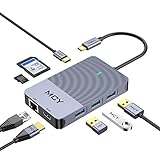 USB C Hub, MCY 8-in-1 USB C to Ethernet Hub Adapter with 4K USB C to HDMI, USB 3.0 Ports, USB C PD...