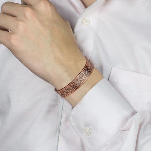 Magenergy CBG161 Copper Bracelet For Men 99.9% Copper Magnetic Adjustable Bracelet thumb #4