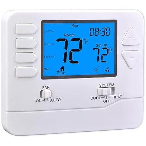 Suuwer 5-1-1 Day Programmable Thermostats for Home 2 Heat/ 2 Cool Conventional Multistage Systems