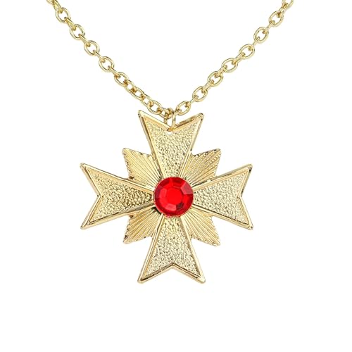 WIDMANN Dracula - Collar con medallón y piedras preciosas (sol)