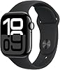 Apple Watch Series 10 [GPS, 42mm] - Jet Black Aluminum Case with Black Sport Band, S/M (Renewed) #3