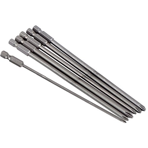 Yakamoz 6Pcs 1/4 Hex Shank Magnetic Cross Phillips Screw Head Screwdriver Bits Set Power Tools | 5.9-Inch Length #TOP16