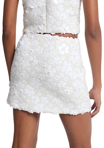 Michael Kors Women's Floral Sequin Mini Skirt2