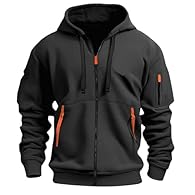 MATERIAL: Men’s Hooded Sweatshirt is ultra stylish, warm, soft, lightweight, comfortable, non-pilling and resist fading,great for cold days in fall and winter. FEATURES:Full zip Hoodie Sweatshirt,long sleeve,side pockets,hooded drawstrings,ribbed cuf...