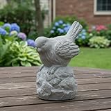 Bird Statues for Outdoor, Small Decorative Cement Bird Sculpture for Lawn, Patio Yard Lawn Figurine Decorative Ornament Home Decor Items: 4.50'x3.75'x7.50'H