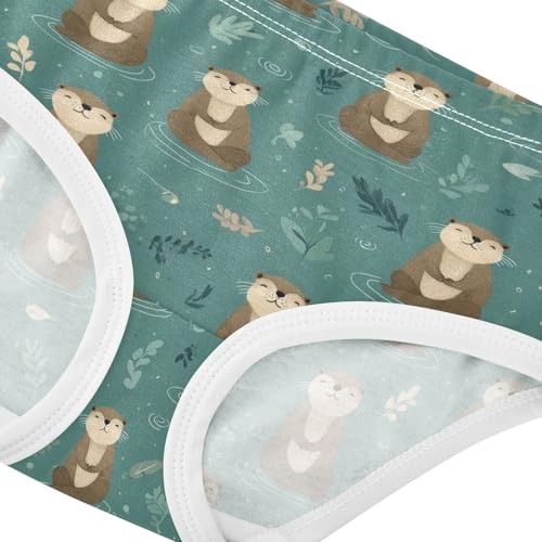 Girls Underwear Soft Cotton Otters Animal Kids Panties in Sizes 2/3t, 4t, 5t, 6 and 84