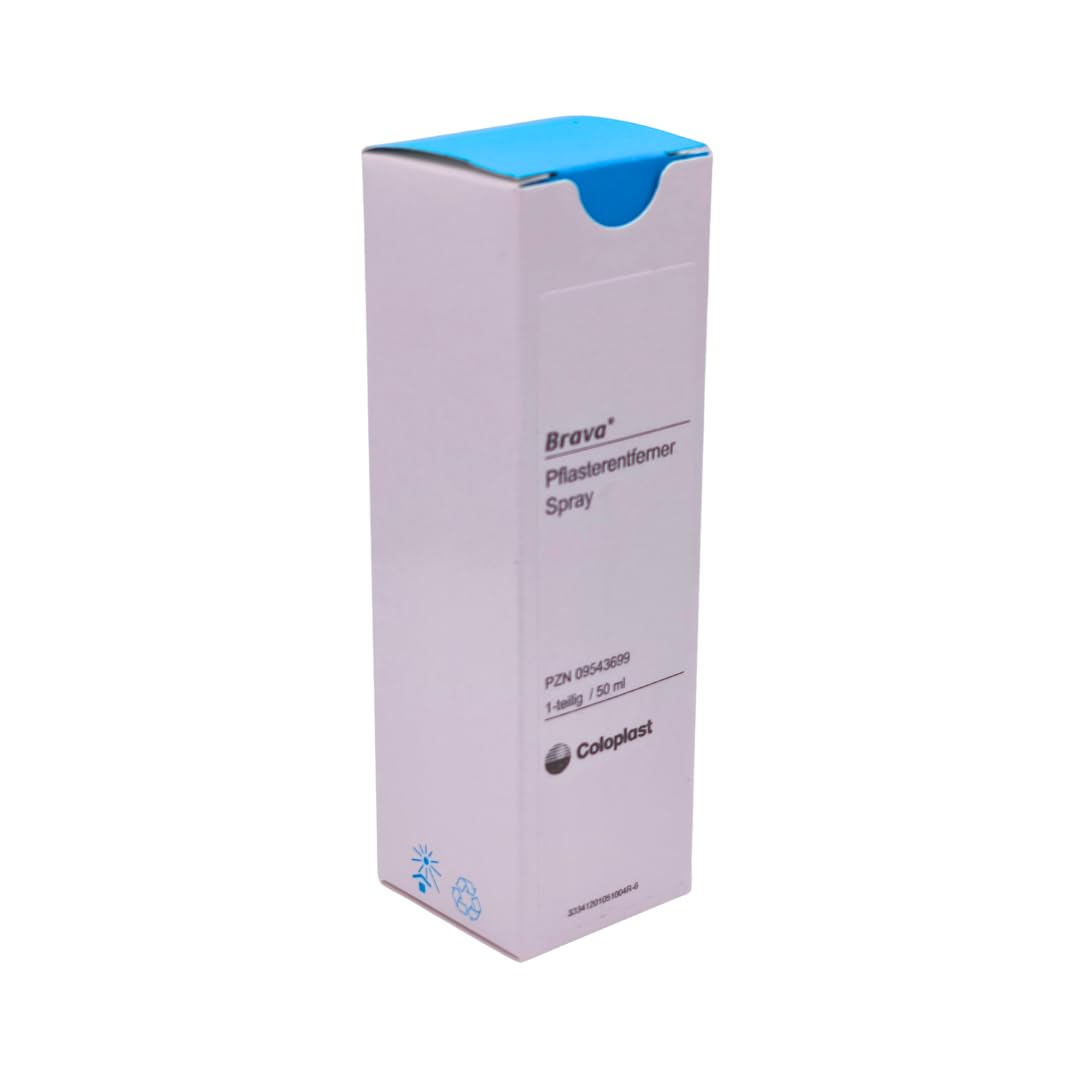 Brava Pflasterentferner Spray 3x 50 ml I Sanftes Entfernen von Stomaversorgung & Kleberesten I silikonbasiert, alkoholfrei, hautfreundlich & schnelltrocknend I Spar-Set plus Pharma Perle give-away