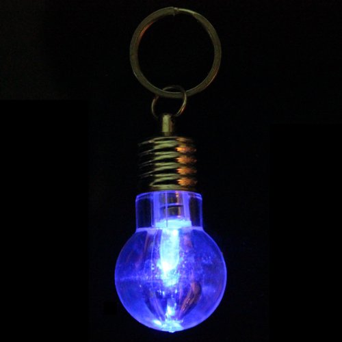 Fat-Catz-Copy-Catz Unisex Clear Novelty Colour Changing Mini Light Bulb Keyring Key Chain