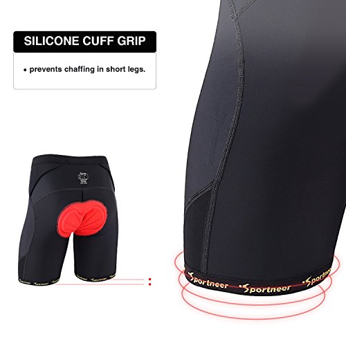 image for Sportneer Men's Cycling Shorts Biking Bike Bicycle Pants Half Pants 4D
